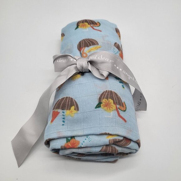 Angel Dear Other - ANGEL DEAR Baby Swaddle Blanket Bamboo Cotton Muslin Coconut Drinks 47" x 47"